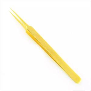 Pince à épiler professionnelle en or pour Extension de cils, pointes fines et pointues, adhérence parfaite, faux cils courbés à 45 degrés _ droits - Product Image 4