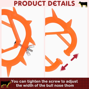 Anneaux de sevrage en plastique pour veaux, anneaux de sevrage à pointes en plastique pour empêcher le succion du lait, équipement d'élevage - Product Image 5