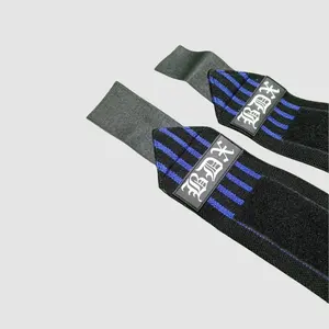 ผ้าพันข้อมือ Big Dawg Xolo สีน้ำเงิน ทำจากไนลอนและผ้าฝ้าย พร้อมโลโก้สั่งทำ สำหรับยกน้ำหนัก - Product Image 1