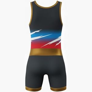Nouveau Maillot de Lutte Homme Design Tendance Séchage Rapide Respirant Confortable Fermeture à Boutons Polyester Spandex Couleur Personnalisable - Product Image 3
