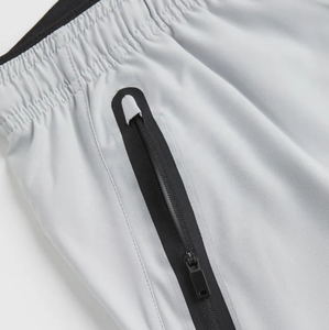 Short de sport en Nylon extensible à 4 voies, fermeture éclair étanche, personnalisé, Logo personnalisé, noir, nouvelle collection 2022 - Product Image 6