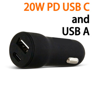 20W PD USB-C e USB-A 3.0A ricarica rapida Dual 2 porta caricatore per auto adattatore per tutti i modelli di telefono - Product Image 3