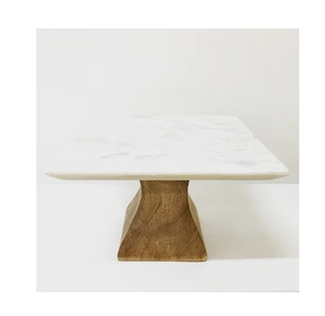 Proveedor al por mayor soporte de pastel de madera hecho a mano último diseño base de madera brillante pulido bodas decorar - Product Image 3