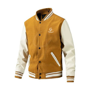 2024 Blouson aviateur en laine d'hiver personnalisable pour hommes Design Letterman avec poche à manchette élastique et capuche sur pied - Product Image 1