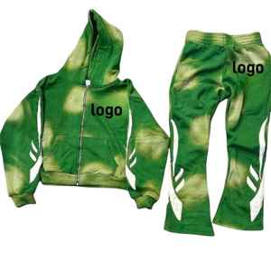 ชุดวอร์มกางเกงวอร์มมีฮู้ด2ชิ้นสำหรับวิ่งจ๊อกกิ้งผ้าโพลีเอสเตอร์/ ผ้าฝ้ายผสมโพลีเอสเตอร์/ ผ้าคอตตอน - Product Image 2