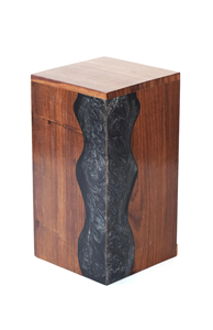 Rosewood & Black Resin Cremation Urn Elegant Wooden <b>Ashes</b> Box Personalized Cremation <b>Keepsake</b> - Product Image 3