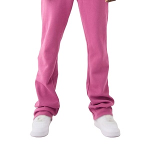 Logo personnalisé, ensemble de survêtements en polaire délavés à l'acide, pantalon de survêtement évasé vintage, sweat à capuche zippé, survêtements baggy pour hommes, 2026 - Product Image 4
