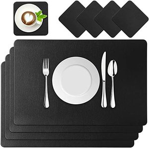 Eco-friendly Custom <b>Leather</b> <b>Placemats</b> Decorative Customized Logo <b>Leather</b> <b>Placemat</b> for Dining Table at Cheap Price - Product Image 6