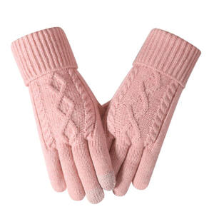 Winter Women's <b>Touchscreen</b> <b>Gloves</b>-Outdoor Daily Use Acrylic/Cotton Knitted <b>Gloves</b> with WRIST Length - Product Image 6