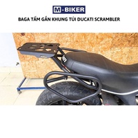 Plaque de montage arrière en acier inoxydable Mbiker PH KII SCRAMBLE pour moto de rue, pour la fixation de bagages et de sacoches, adaptable pour la rénovation/amélioration
