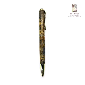 Fait à la main personnalisé exotique café ronce bois 0.7mm stylo à bille cadeau exécutif pour l'écriture - Product Image 6