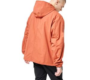 Anorak แจ็คเก็ตกันลมมีฮู้ดสำหรับผู้ชายแจ็คเก็ตกันลมมีซิปครึ่งเดียวลำลองออกแบบได้ตามต้องการ - Product Image 2