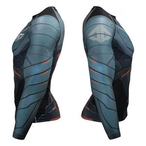 เสื้อแรชการ์ดแขนยาวสำหรับผู้ชายชุดกีฬาแขนยาวพิมพ์ลายได้ตามต้องการ - Product Image 4