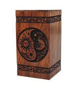 Venta caliente estilo americano hecho a mano de madera urnas de cremación moderno funerario urnas decorativas para hombre mujer a bajo precio - Product Image 2