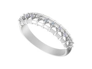 Anillo de diamantes cultivados en laboratorio de diseñador en 14K/18K rosa amarillo oro blanco acentos de rodio anillos finos de boda de compromiso contemporáneo - Product Image 3