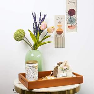 Handmade Modern Rectangular Serving <b>Tray</b> Eco-Friendly Custom-Size Printed Enamelled <b>Kitchen</b> <b>Tray</b> Elegant Mango Wood for Tea - Product Image 4