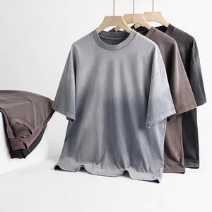 Nueva Camiseta de Hombre 2026 al por Mayor, Cuello Redondo, Oversize, 100% Algodón, de Alta Calidad, Estilo Vintage Lavado, para Uso Casual - Product Image 4