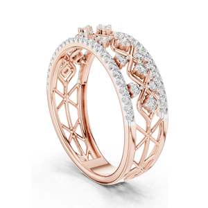 0.475 CT Lab Diamond <b>Eternity</b> <b>Ring</b> for Women VVS-VS EF Clarity 18KT, 14KT, 10KT Gold & 925 <b>Silver</b> Rose, Yellow, White - Product Image 5