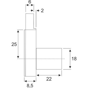 BMB Backset 25 mm Surface-Mounted Lock for <b>Storage</b> <b>Lockers</b> Keyed Differently Left/Right Installation - Product Image 5