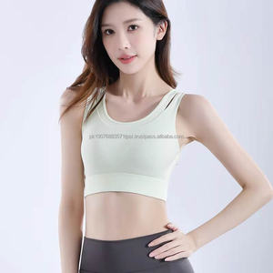 High Support Running Sport <b>Bra</b> Lightweight Breathable Spandex/Nylon Four-Way <b>Stretch</b> Quick Dry Shockproof Women's U-NECK - Product Image 6