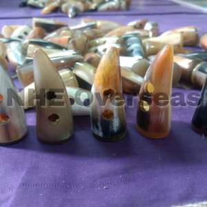 High Quality Buffalo Horn <b>Toggle</b> <b>Buttons</b> Round Design With Copper Fitting For Overcoats Jackets And Garment Craft Accessories - Product Image 4