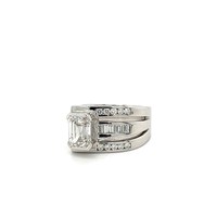 Bague pour homme en argent 925 semi-sertie, moissanite émeraude originale, pour anniversaires, mariages, fêtes, cadeau