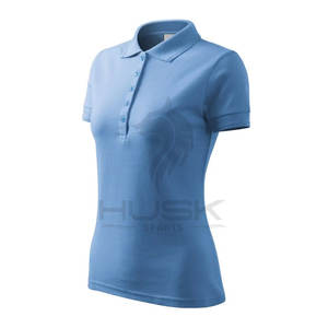 Vente en gros Femme Slim Fit Polo T Shirt Pas Cher Tshirt Couleur Unie Personnalisé Polos Chemise Pour Femmes - Product Image 5