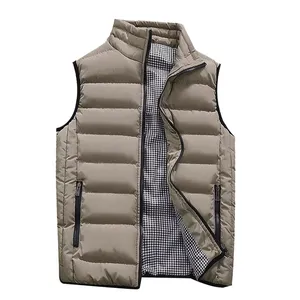 Chaleco informal con cuello levantado para hombre, chaqueta para Otoño Invierno, verde fresco, Color puro, transpirable, ropa exterior de secado rápido - Product Image 3