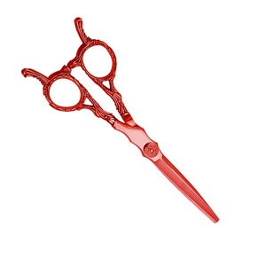 กรรไกรตัดผมสแตนเลสสีแดงปรับได้พร้อมใบมีดคมและสกรู - Product Image 5