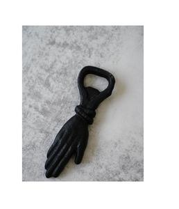 Farmhouse inspired wall mounted metal bottle opener with vintage <b>hardware</b> look for rustic decor and practical use - Product Image 1