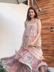 Vestido corto de algodón indio hecho a mano, ropa de fiesta elegante Natural para verano, ropa de playa, regalo de novia, regalo de esposa personalizado para mujer - Product Image 4