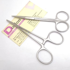 Tijeras hemostáticas Kelly profesionales, tijeras de Iris quirúrgicas dentales manuales de acero inoxidable para disección de tejidos con fórceps de arteria - Product Image 1