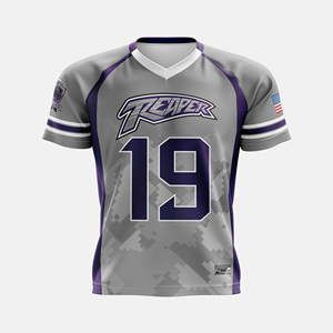 เสื้อลาครอสแบบใหม่ ออกแบบโลโก้ได้ตามต้องการ ชุดยูนิฟอร์มสำหรับทุกเพศ พิมพ์ลายด้วยความร้อน ระบายอากาศได้ดี แขนสั้น - Product Image 6