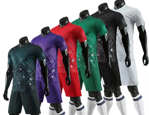 Combinaison de football pour homme avec col en V, imprimé par sublimation, nom et logo de l'équipe, service OEM personnalisable pour adultes et enfants - Product Image 1