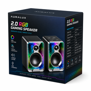 Haut-parleurs multimédias RGB 2.0, stéréo Bluetooth, audio de bureau, casque filaire compatible, studio à domicile, jeux - Product Image 4