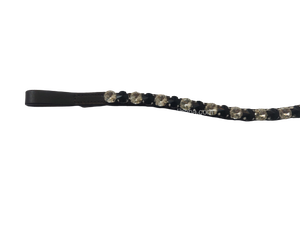 Bandeau à sourcils avec bling pour chevaux en forme de V 100% Bandes à sourcils en cuir véritable pour chevaux en épi complet sur des tailles fabriquées en Inde - Product Image 6