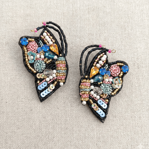 Multicolor Butterfly Beaded Fashion Drop <b>Earrings</b> - Product Image 4