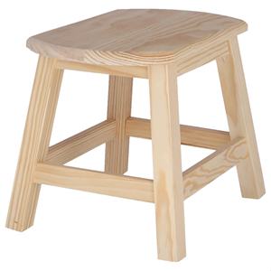 WELL HOME Sgabello Ovale Grande in Legno Grezzo 36x29x30 cm per Uso in Soggiorno - Product Image 5