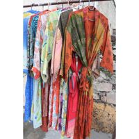 Imprimé De Luxe Soie Maison Robe Unisexe Kimono Boho Kimono Pour Femme Robe De Plage En Soie