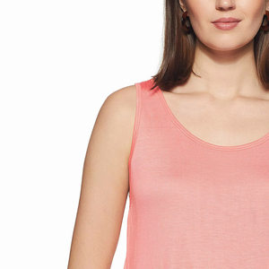 เสื้อกล้ามสำหรับใส่ไปยิมของผู้หญิงเสื้อกล้ามผ้าคอตตอนสีชมพูแห้งเร็วระบายอากาศได้ดี - Product Image 4