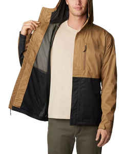 Chaquetas de Corredor de Poliéster Negras Personalizadas de Moda Casual para Hombre, Chaquetas con Capucha para Hombre, Abrigos Impermeables, Chaqueta Cortavientos - Product Image 1