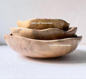 Bol en bois et résine de haute qualité bol à salade en bois de résine de conception classique pour des occasions spéciales, bol de service décor à la maison - Product Image 2