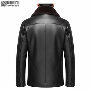 Veste en cuir Pu noir pour hommes de haute qualité avec fermeture éclair décoration de broderie d'automne Racer Bomber veste personnalisée - Product Image 2
