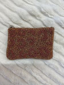 Classic Beaded Coin Purse Pearl and Diamond Beaded <b>Make</b> up Bag Wedding or Party Gift for Her - Product Image 3