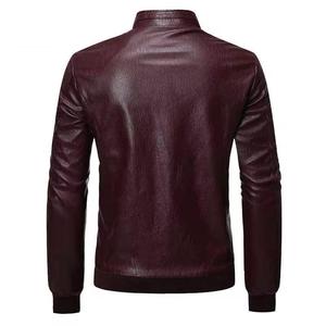 Chaquetas de cuero de moda para hombre hechas a medida 2025 con diseño de cuello levantado Colocación del logotipo frontal - Product Image 4