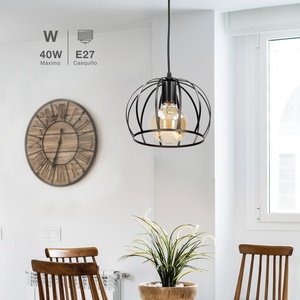 Lampada a sospensione rotonda nera Carnot E27 190mm (GSC 204400067) - Product Image 3