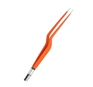 Pinzas de Coagulación Bipolares Manuales Hechas a Medida, Recubiertas de Color Naranja, Curvas, Tipo Bayoneta, Acero Inoxidable, Certificación CE, Grado A+ Quirúrgico - Product Image 2