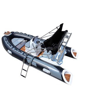 Bateau pneumatique à <span class=keywords><strong>coque</strong></span> en fibre de verre Zhenbo 13 pieds en PVC ou Hypalon, équipement de pêche et de loisirs nautiques, RIB 390 - Product Image 3