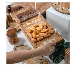 จานเสิร์ฟช็อคโกแลตรอมฎอนไม้จานเสิร์ฟช็อคโกแลตจานออกแบบได้ตามต้องการสำหรับตกแต่งช็อคโกแลต - Product Image 1