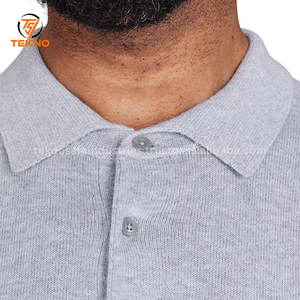 Nouvelle mode coton imprimé hommes pour polo motif solide avec col rabattu respirant coupe régulière grande taille service OEM - Product Image 5